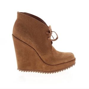 Pedro Garcia Suede Platform Wedge Booties NWT
